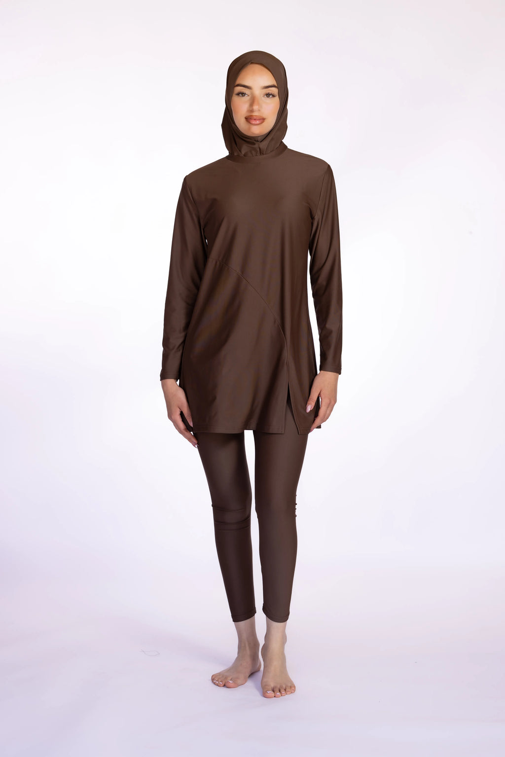 3-Piece Burkini Set in Brown | Davincci