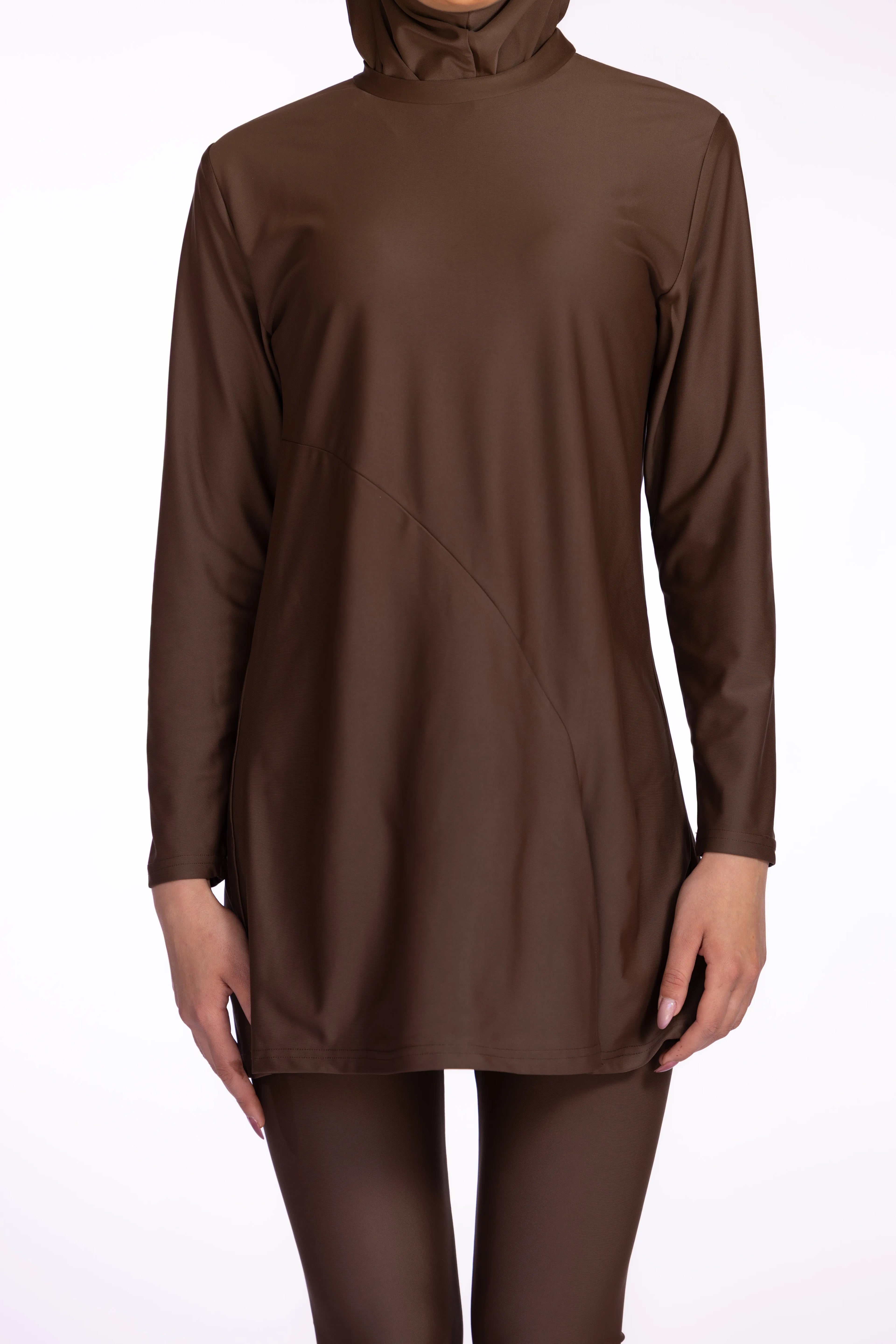 3-Piece Burkini Set in Brown | Davincci